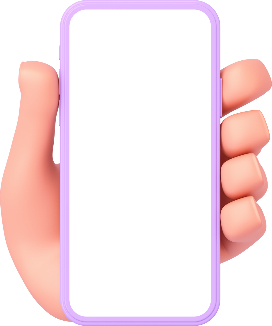 Hand Holding a Mobile Phone